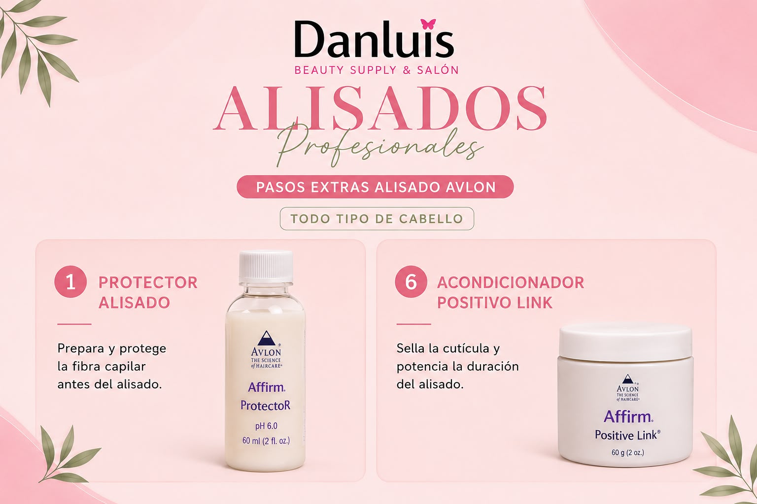 PASOS AL DETALLE AVLONAFFIRM PROTECTOR + POSITIVO LINK PARA ALISADO